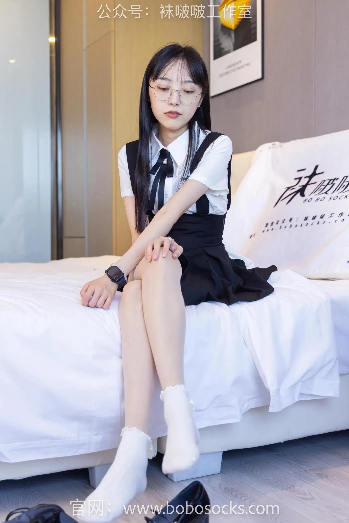 [BoBoSocks袜啵啵]NO.121 稚予-高跟鞋、白棉袜、肉丝 [138P]插图6